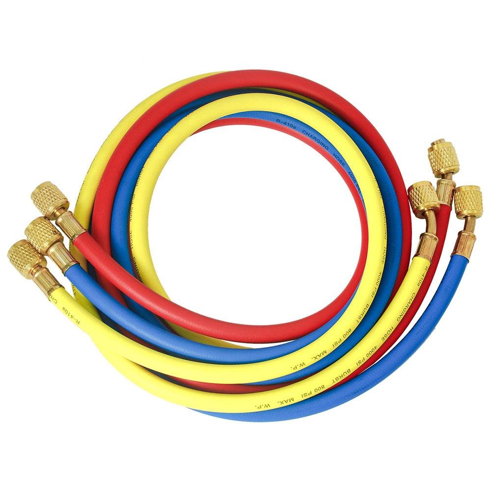 Elitech Refrigerant Charging Hoses Set, 1/4''Fitting