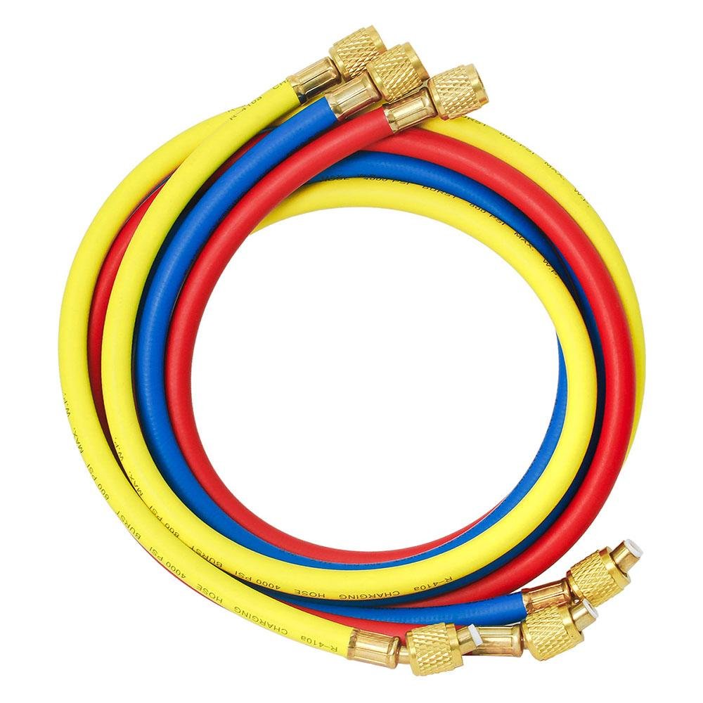 Elitech Refrigerant Charging Hoses Set, 1/4''Fitting